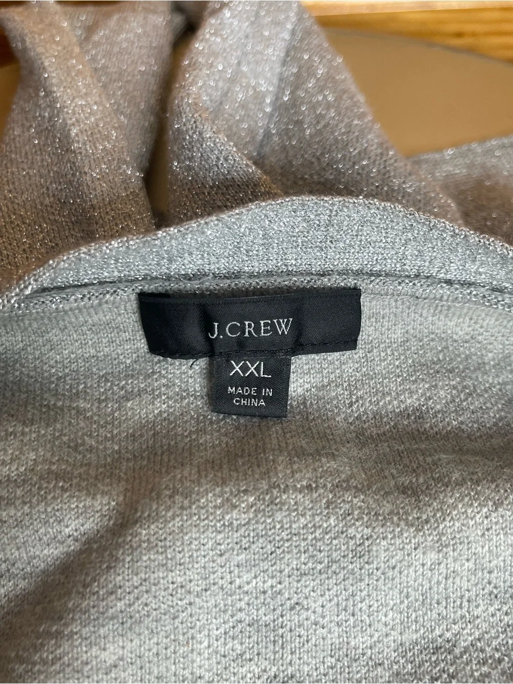 J. Crew Light Gray Sparkle Cardigan and Jogger Set SZ XXL